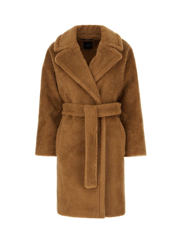 Emmy Belted Shearling Coat