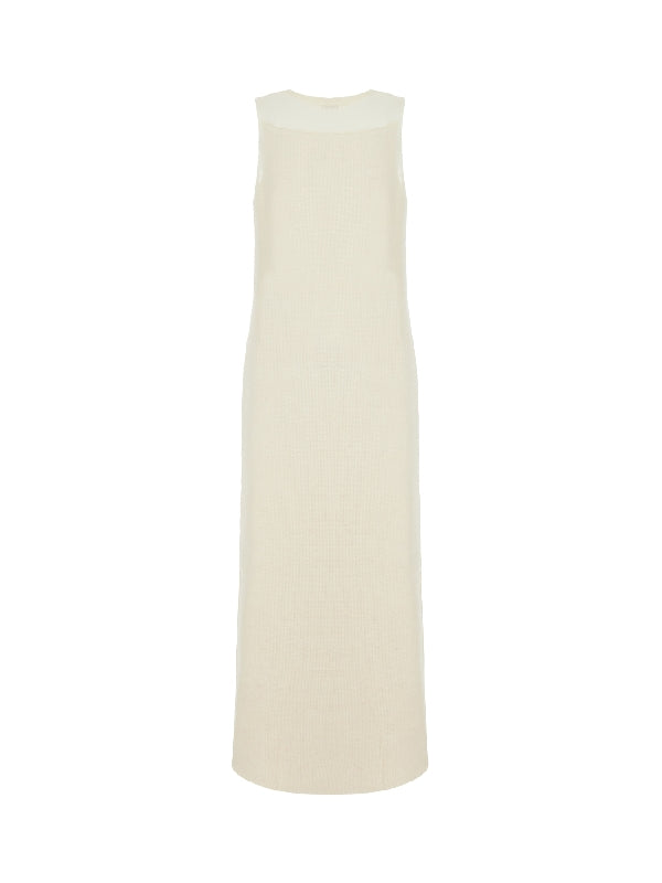 Wool Gauze Sleeveless Dress