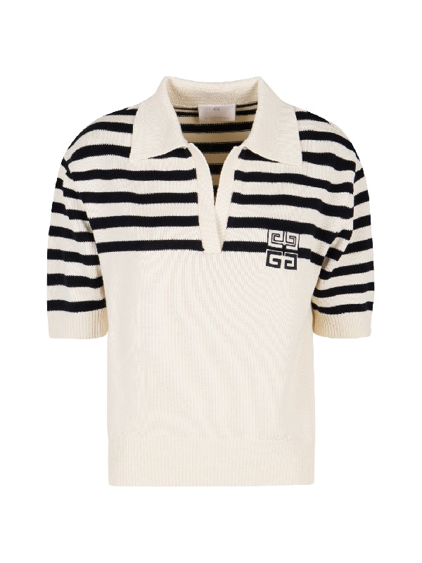 4g Stripe Short-Sleeve Polo Shirt