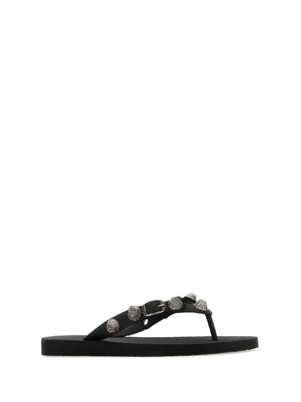 Le Cagole Studded Flip Flops