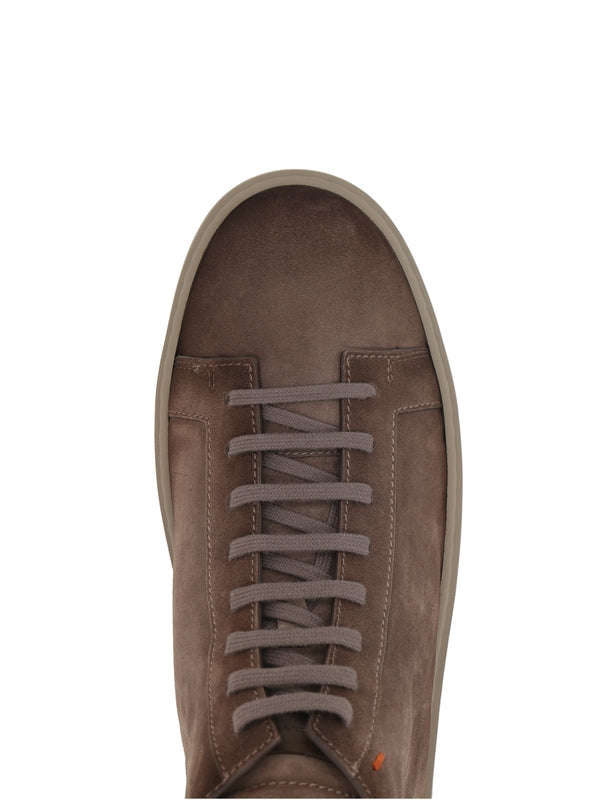 Santoni Beige Lace-Up Boots