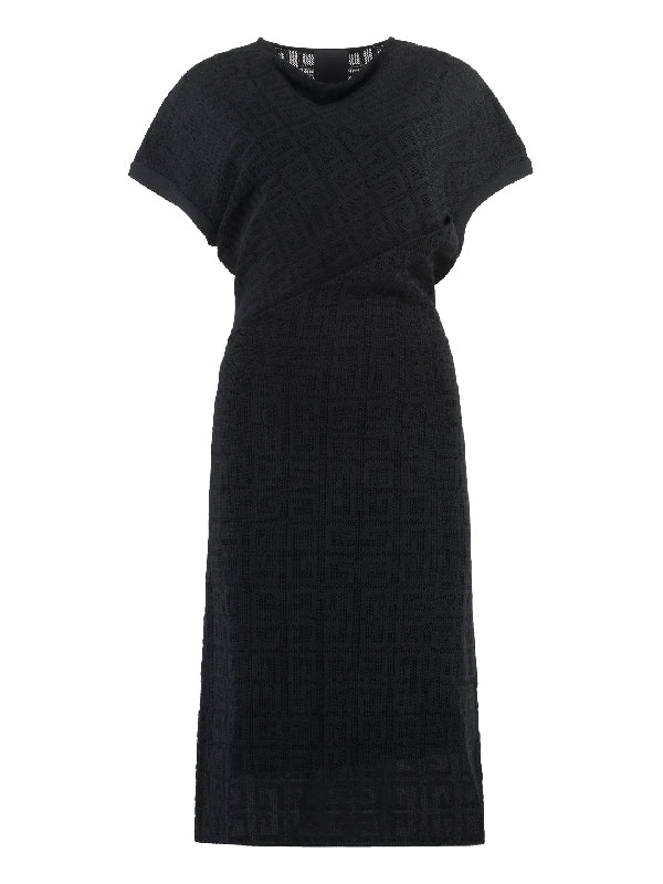 Allover 4g Boatneck Viscose Dress