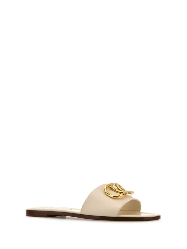 Valentino White Slides