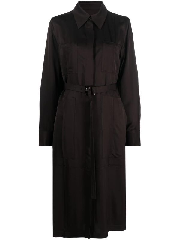 Waist Belt Viscose Coat