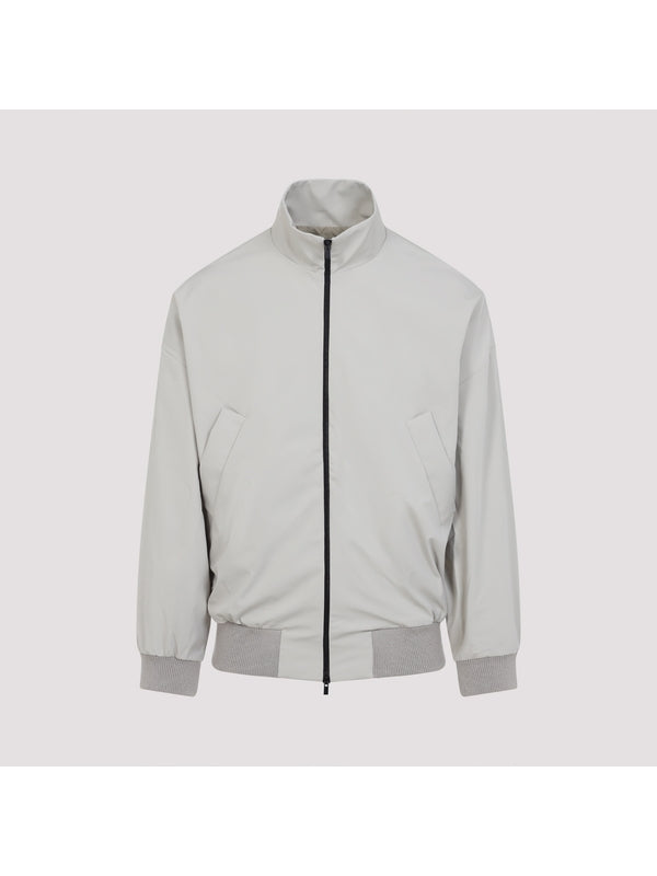 Back Logo Patch High Neck Zip-Up Track Jacket