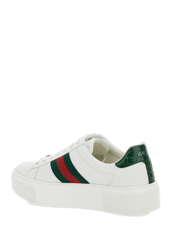 Ace Platform Leather Low-Top Sneakers