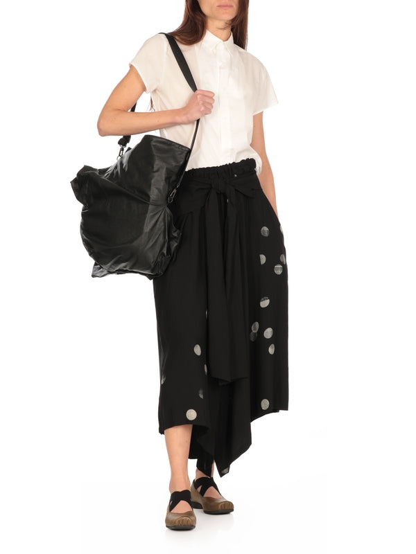 Dot Pattern Asymmetric Midi Skirt