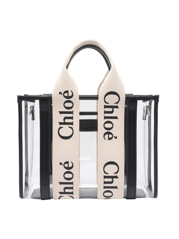 Woody Logo PVC Small Tote Bag
