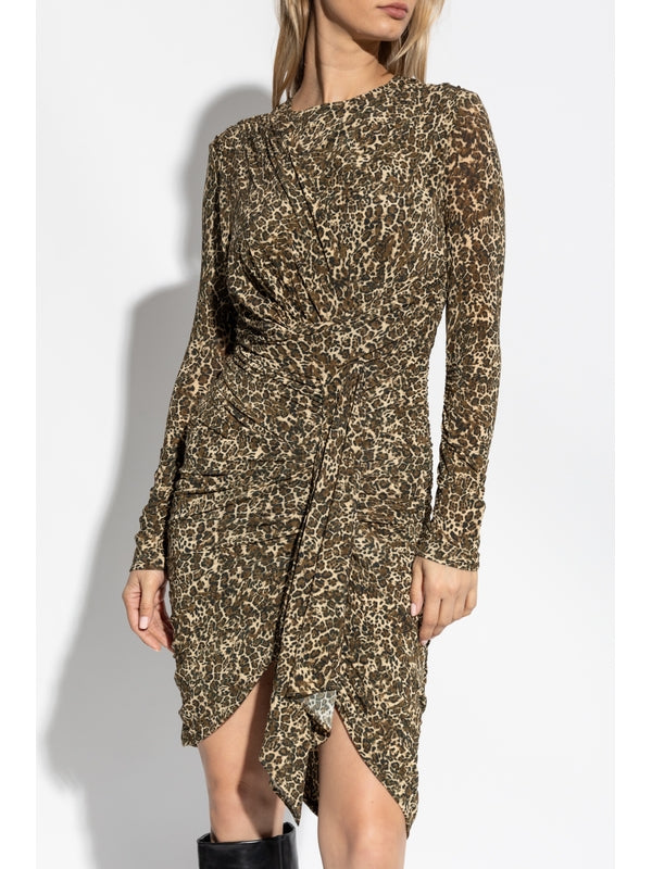 Zorah Leopard
  Pattern Draped Dress