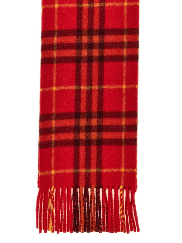 Check Fringe Cashmere Muffler