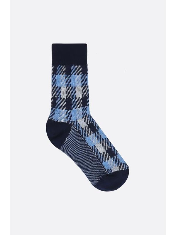 Triangle Logo Check Cotton
  Socks