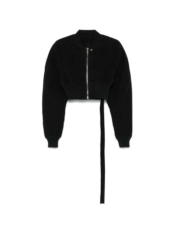 Strap Detail Crop Bomber