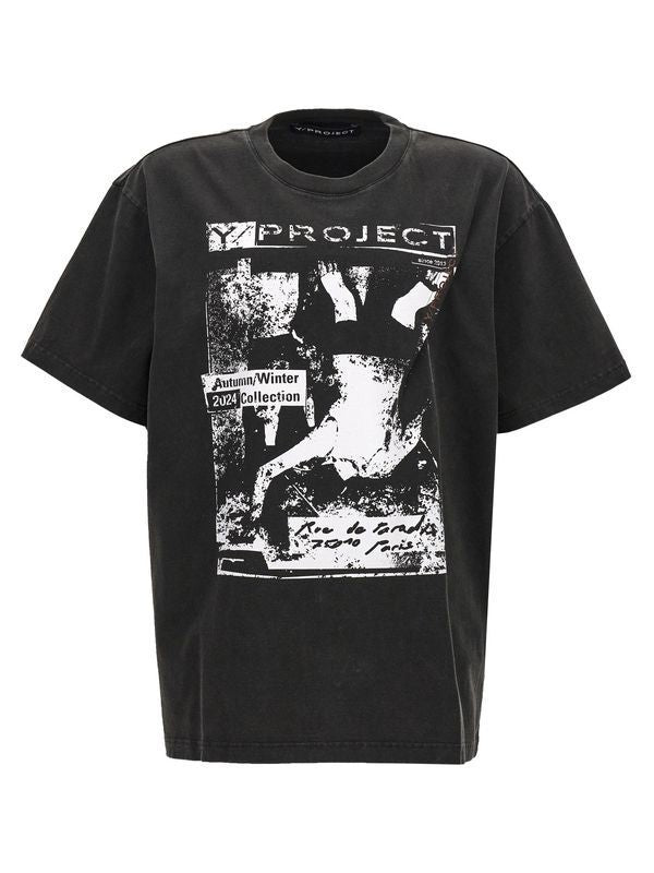 Y/PROJECT - Rock Vintage Printing T-Shirt - Jente
