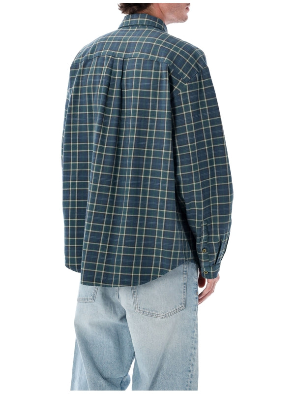 Logo-pocket Check Shirt