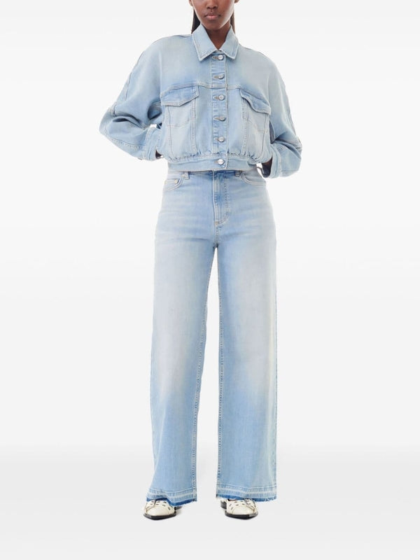 GANNI - Chest Pocket Denim Bomber - Jente