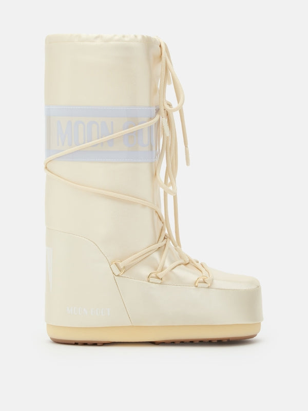 Moon Boot Ivory Lace-Up Boots