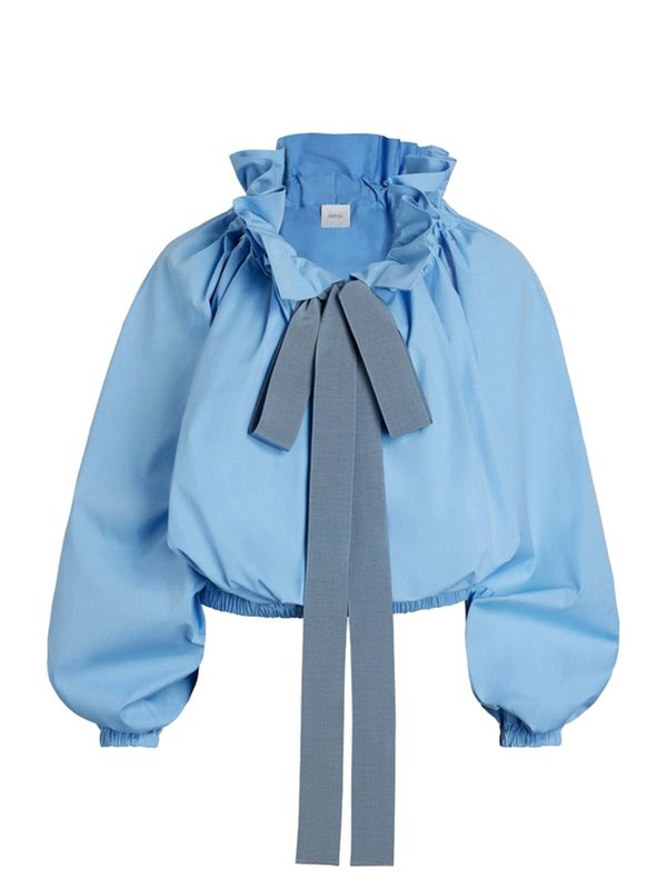 Sky Blue Cotton Blouse