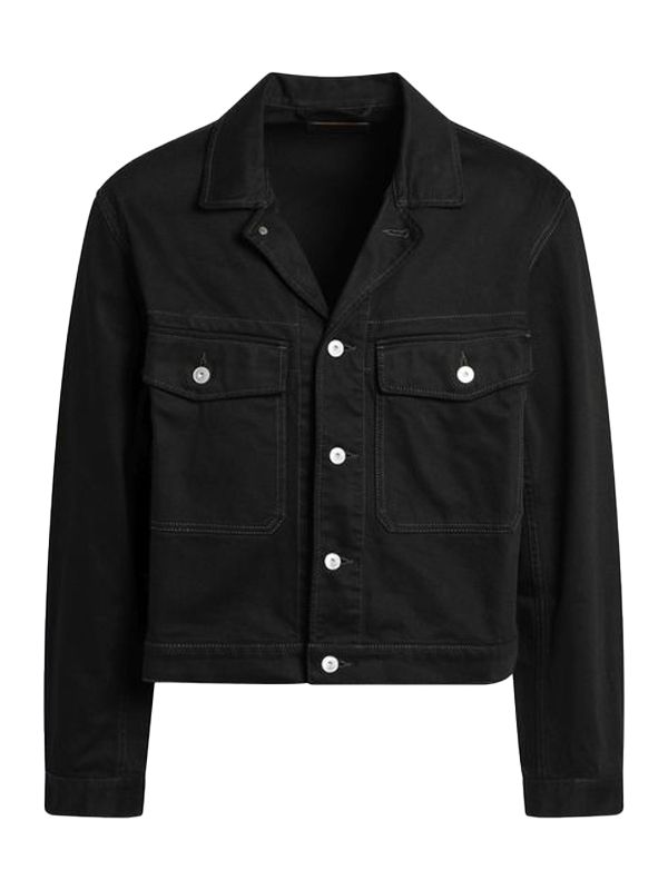 Lemaire Black Denim Trucker Jacket