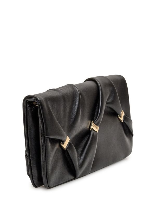 Chain Detail Bara Bow Leather Wallet