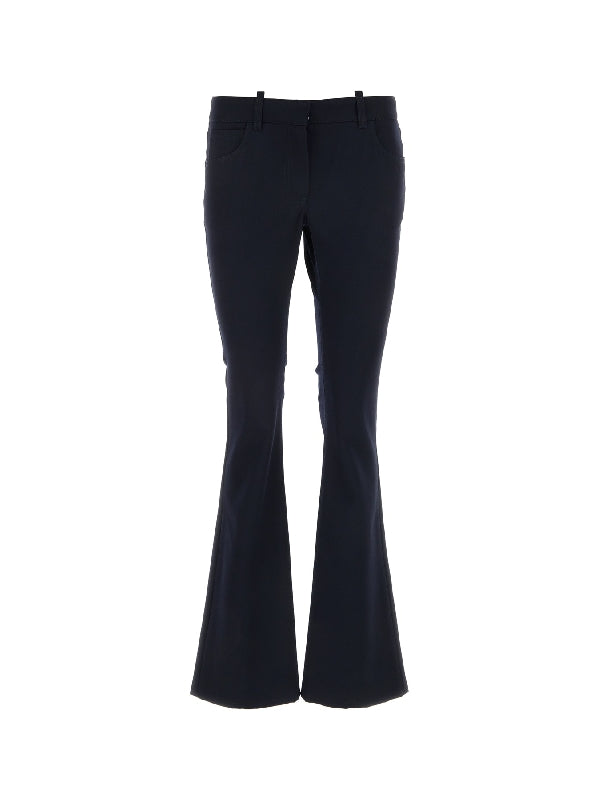 Virgin Wool Flare Hem Pants