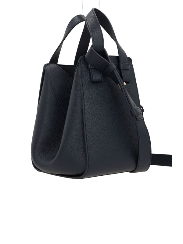 Compact Hammock Anagram Logo Leather Tote Bag