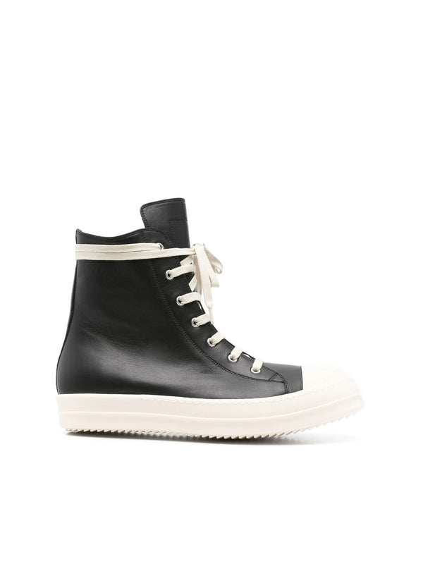 Rick Owens Black High Top Sneakers