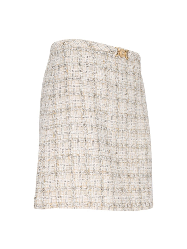 Medusa Check Tweed Skirt