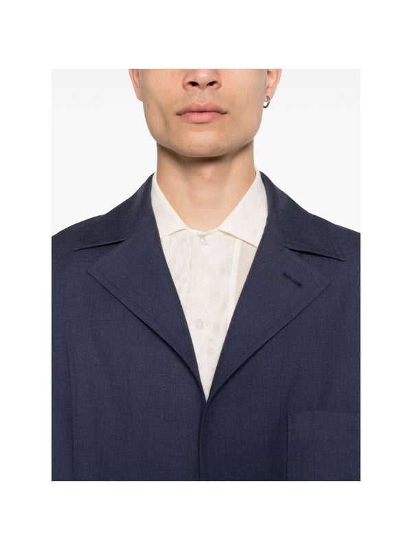 Back Logo Wool Single Tailored
  Jacket