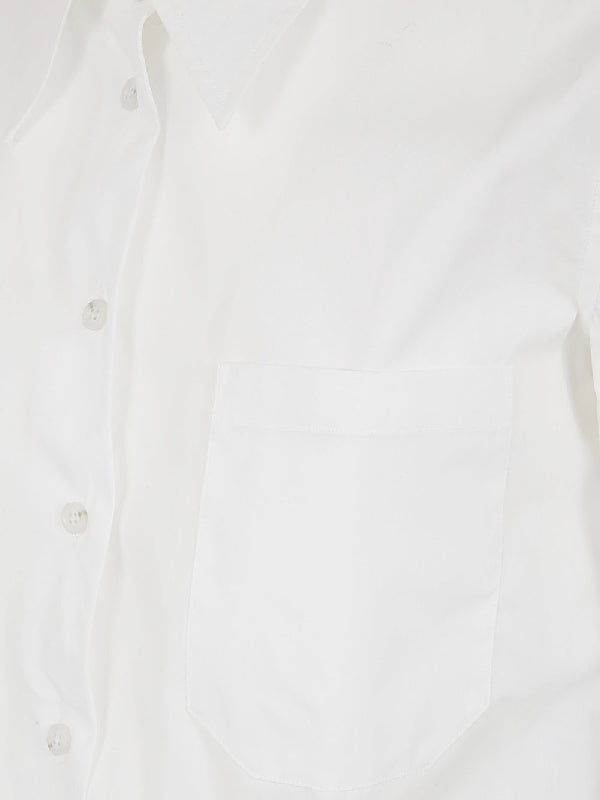 Asymmetric Button Cotton Shirt