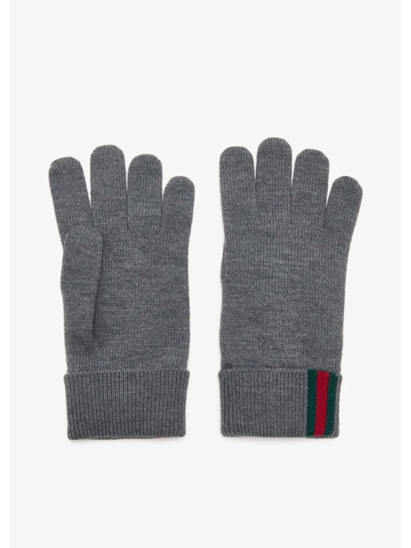 Gucci Grey Wool Gloves