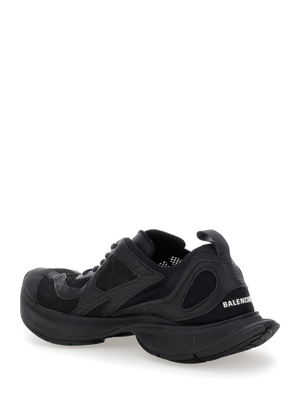 'Circuit' Black Sneakers with Logo on the Sole and Back in Tech Fabric Blend Woman Low top Sneakers