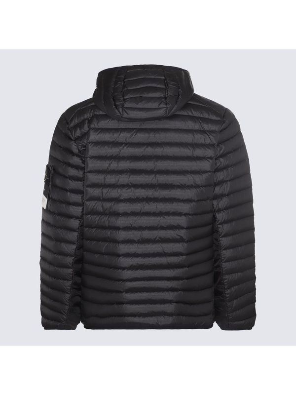 Wappen Patch Nylon Hoodie Down Jacket