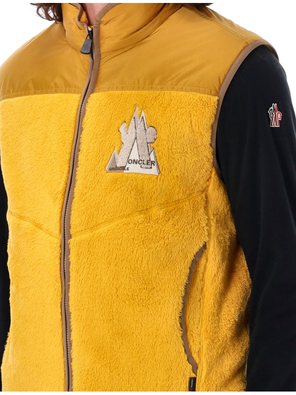 Logo Patch Fleece High-Neck Vest