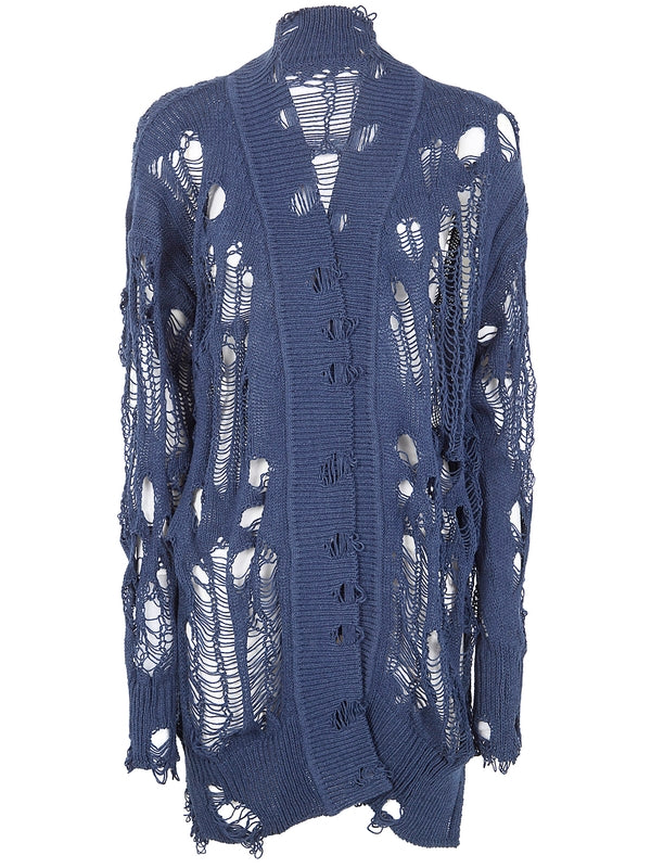 Yohji Yamamoto Blue Cardigan