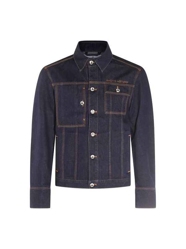 Logo Embroidery Cotton Linen Denim Jacket