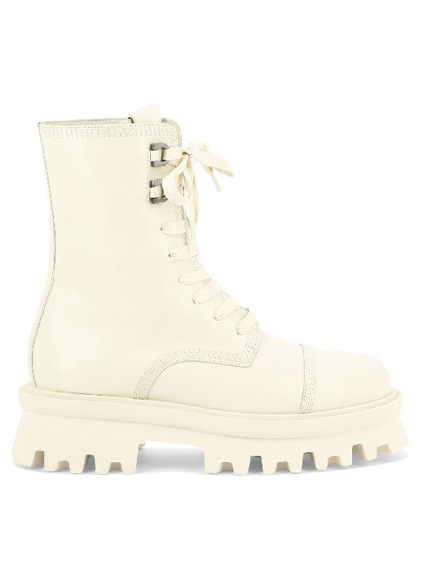 Gancini Eyelet Chunky Sole Combat Boots