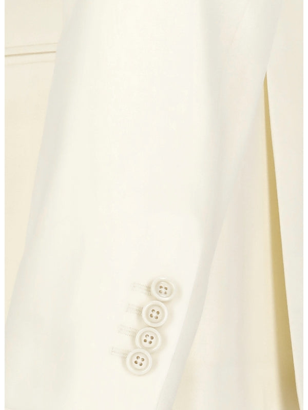 Piping Detail Virgin Wool Single Jacket