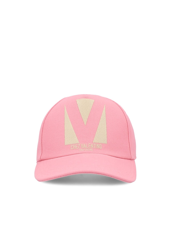 V Logo Cotton Baseball Cap