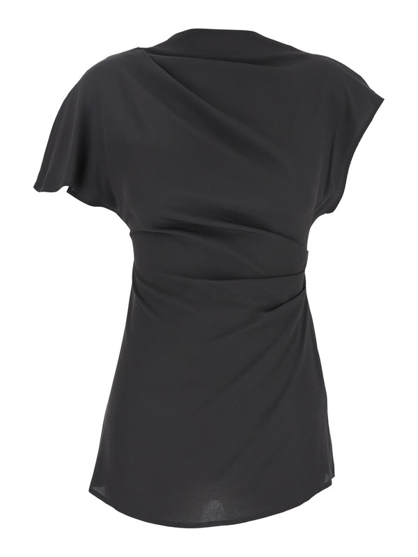 Drape Silk Blend Short Sleeve T-Shirt