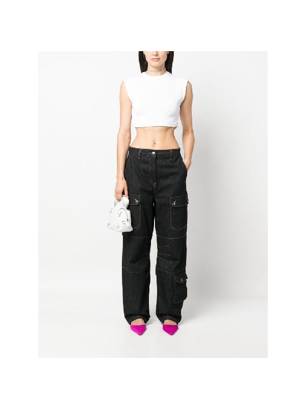 Number Detail Crop T Shirt