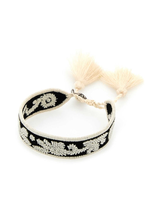 Embroidered Tassel Bracelet