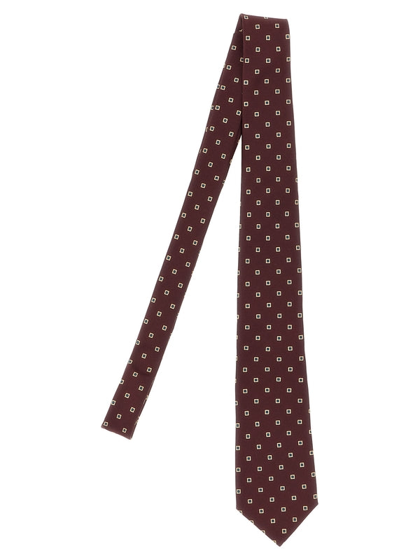 Saint Laurent Burgundy Neck Ties
