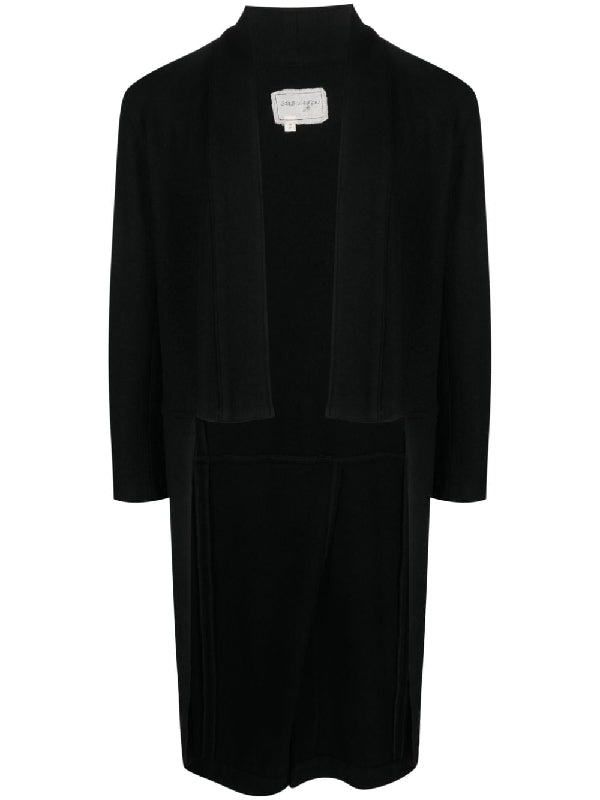 Black Wool Single Coat