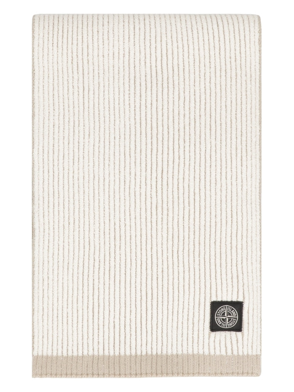 Stone Island Ivory Wool Mufflers