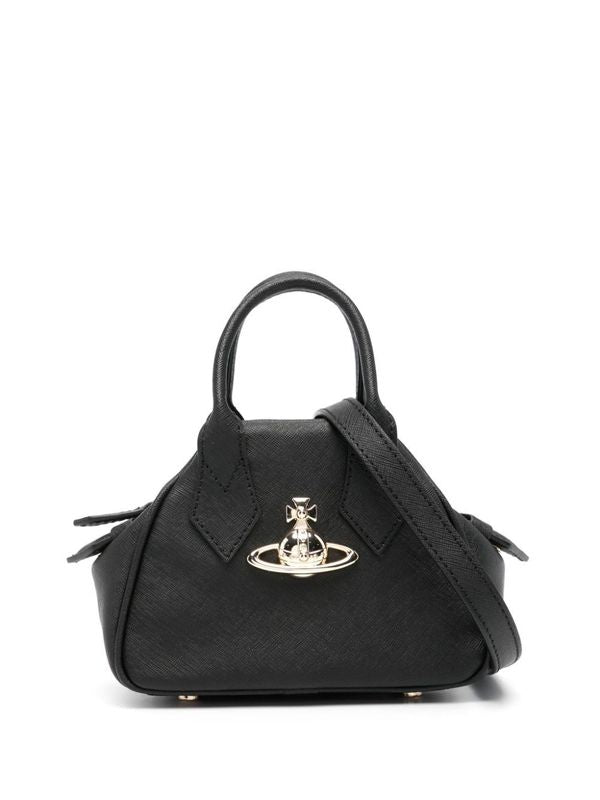 Orb Logo Leather Tote Bag