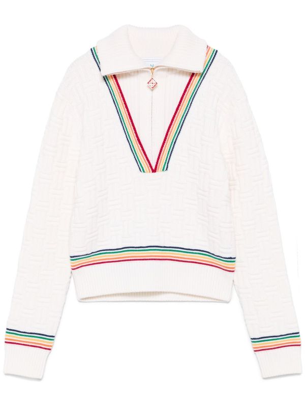 Casablanca Sweaters White Knitted