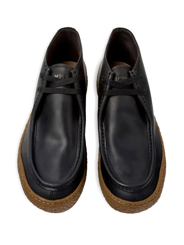 Camper Black Lace-Up Boots