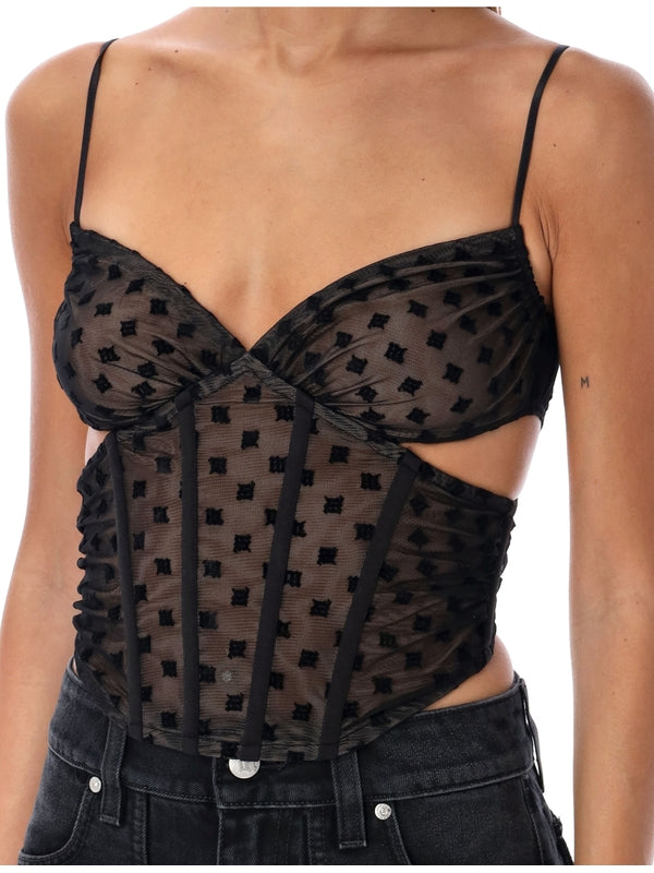 MISBHV - Monogram Mesh Crop Tank Top - Jente