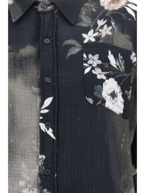 Flower Print Cotton Shirt