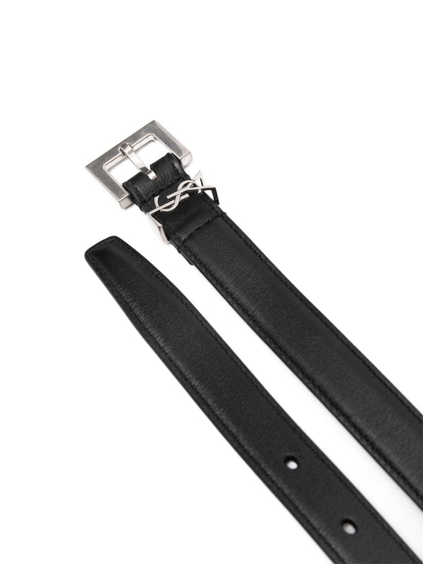 Cassandra Logo Leather Belt